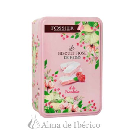 Lata galletas rosas con sabor a frambuesa | Fossier