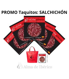 Promoción salchichón bellota ibérico loncheado. Regalo bolsa y taquitos