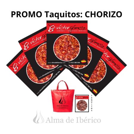 Promoción chorizo bellota ibérico loncheado Regalo taquitos y bolsa