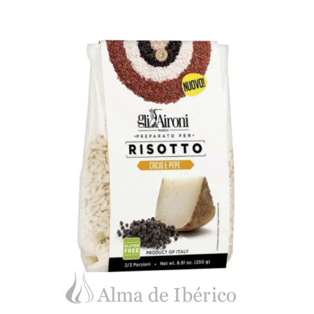 Risotto queso y pimienta