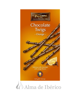 Ramitas de chocolate con leche y naranja