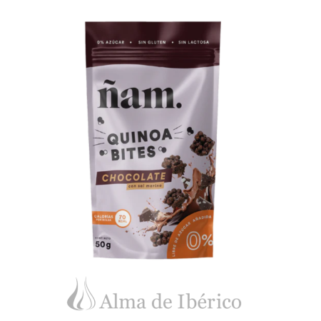 Snack de quinoa chocolate negro/sal marina