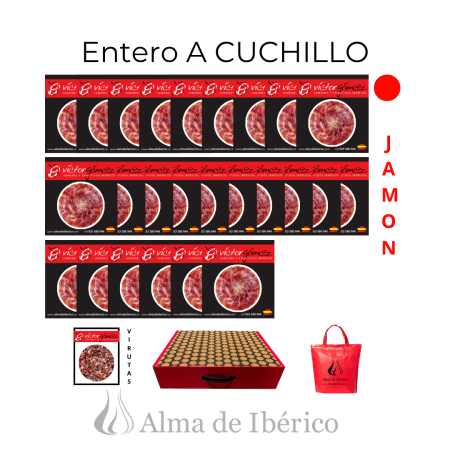 Entero A Cuchillo: JAMON de Bellota 50-75% raza Ibérica