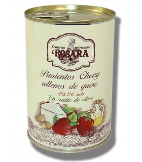 Pimientos Cherry rellenos de queso: lata - Rosara