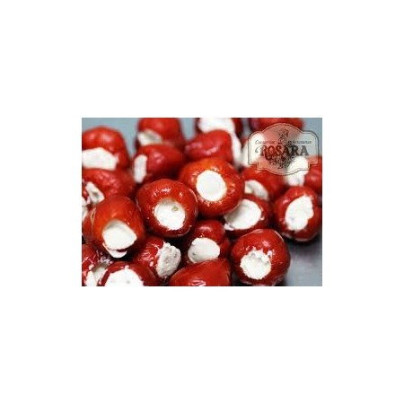 Pimientos Cherry rellenos de queso: lata - Rosara